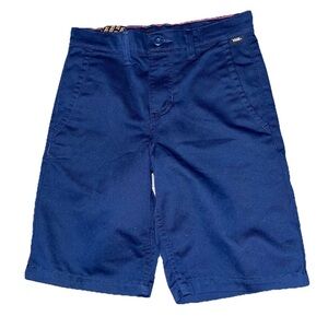 Vans Boys Shorts Size 24/8 Navy Blue Authentic Chinos NWT Skater
